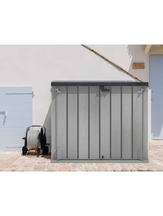 Extra large garden storage unit bin store 1200 litre grey