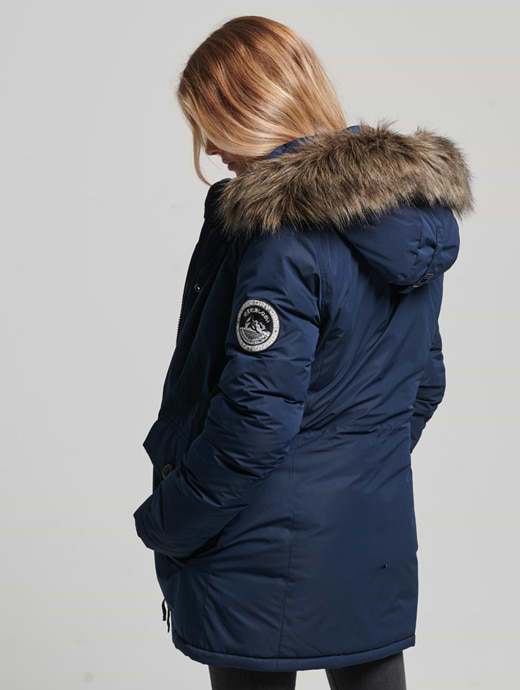 Superdry Women s Ashley Everest Parka Eclipse Navy
