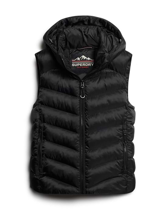 Superdry Women s Hooded Fuji Padded Gilet Black