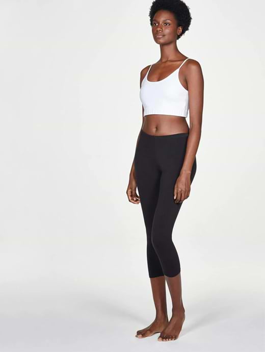 Cotton cropped leggings outlet