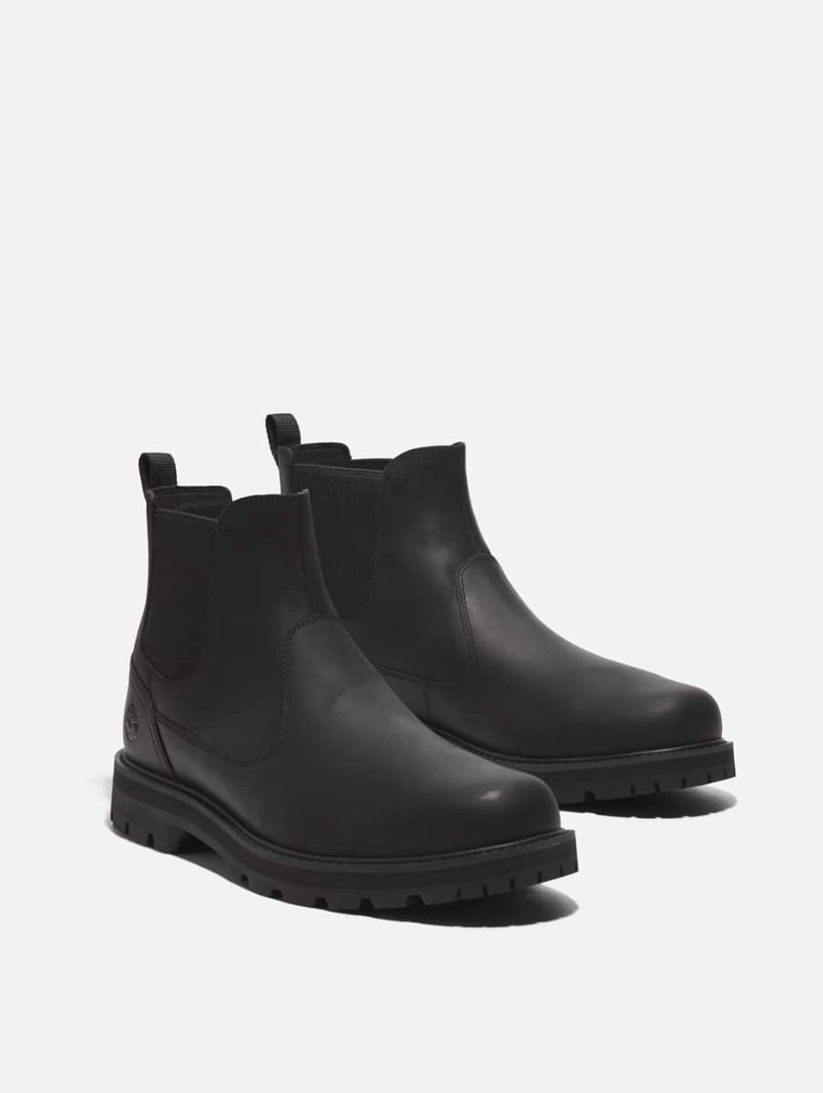 Timberland Men s Britton Road Mid Chelsea Boot Black Full Grain