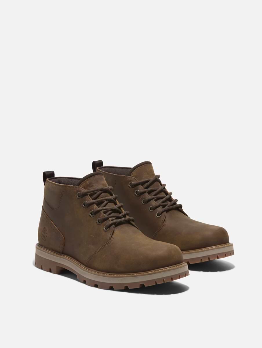 Timberland Men s Britton Road Mid Lace Up Waterproof Chukka Boot Rust Full Grain
