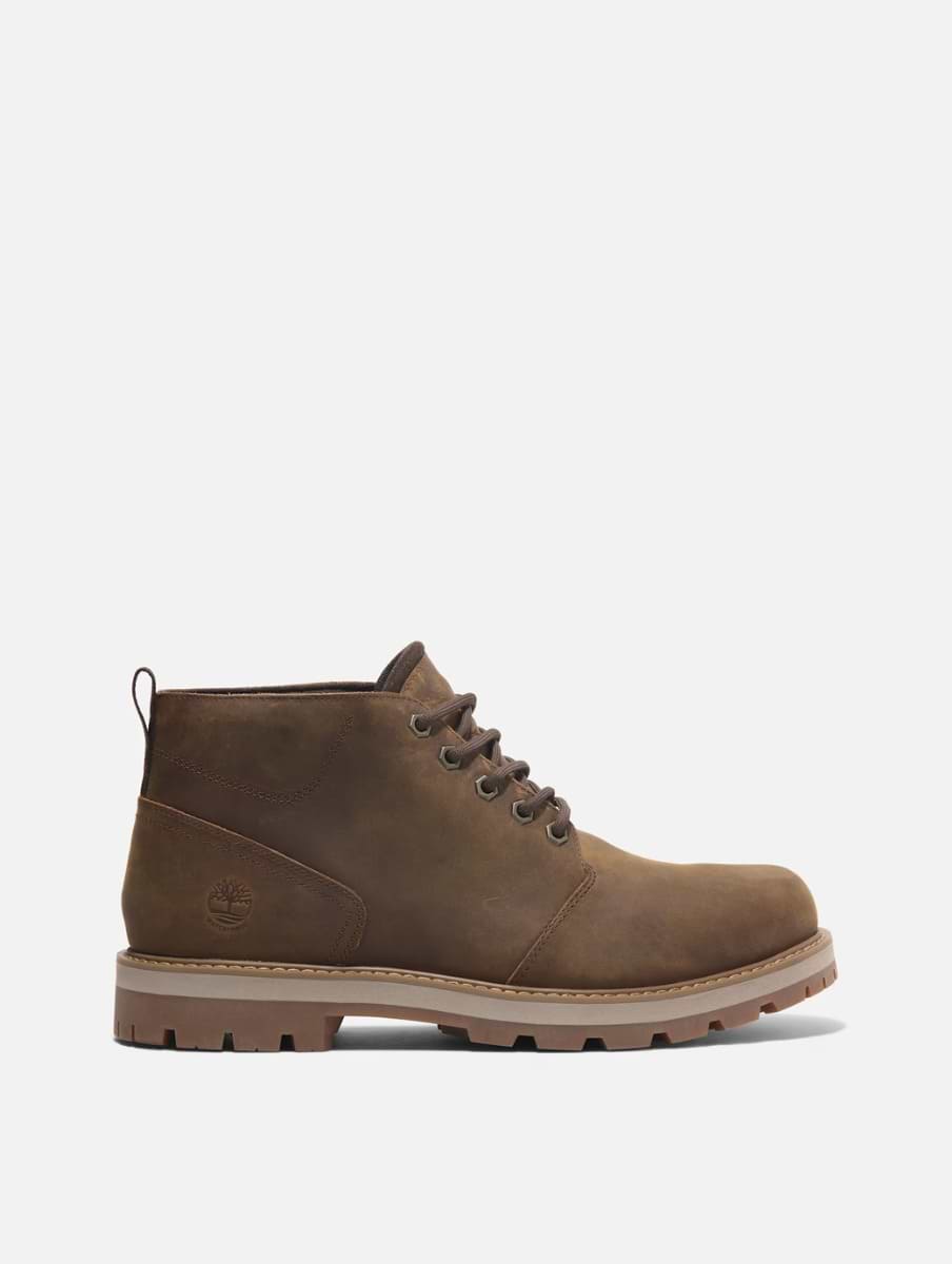 Timberland Men s Britton Road Mid Lace Up Waterproof Chukka Boot Rust Full Grain