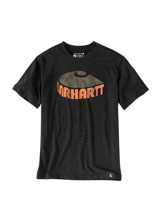Carhartt Men s Relaxed Fit Heavyweight Camo Graphic T Shirt Black