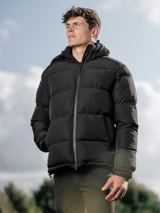 All black bubble jacket best sale