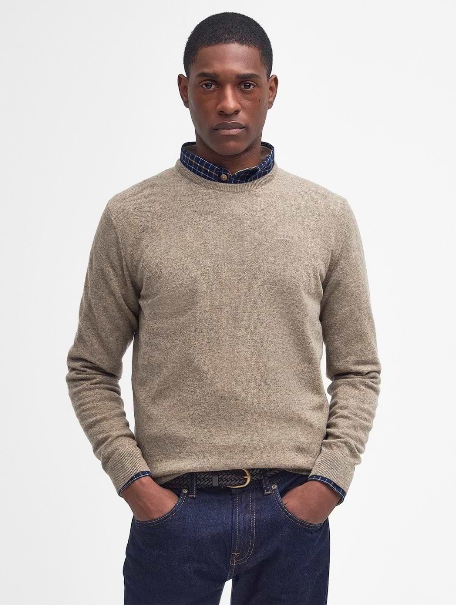 Barbour lambswool crew neck jumper shop