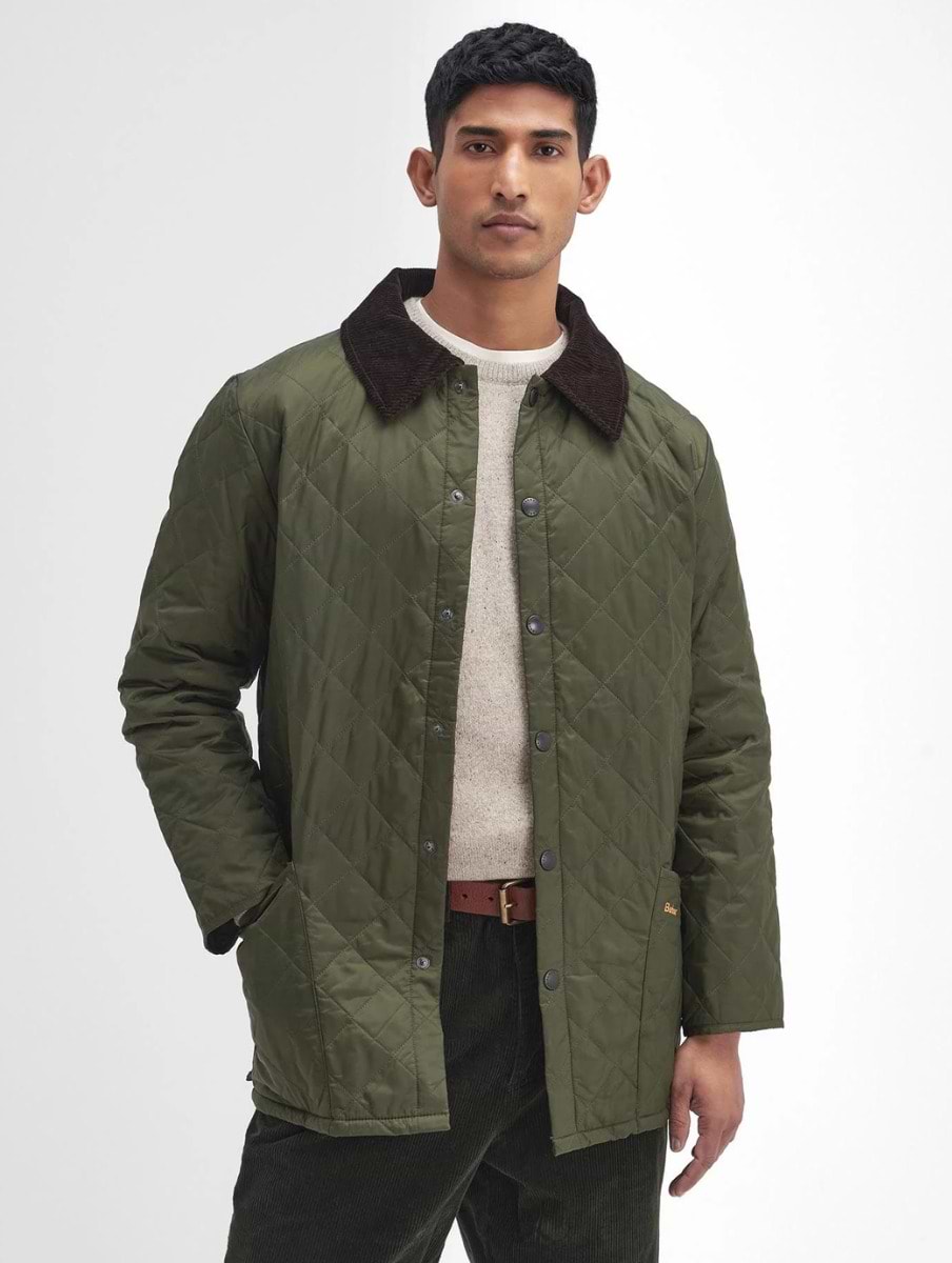 Barbour levenish quilted jacket in olive discount