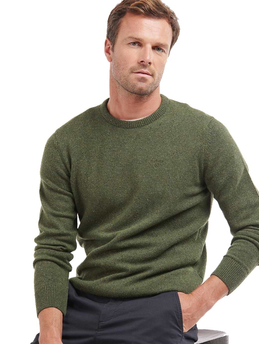 Barbour Men s Tisbury Crew Neck Jumper Forest