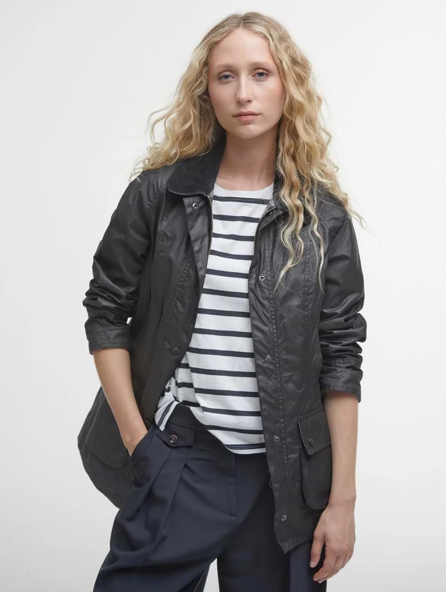 Barbour jacket black womens cheap