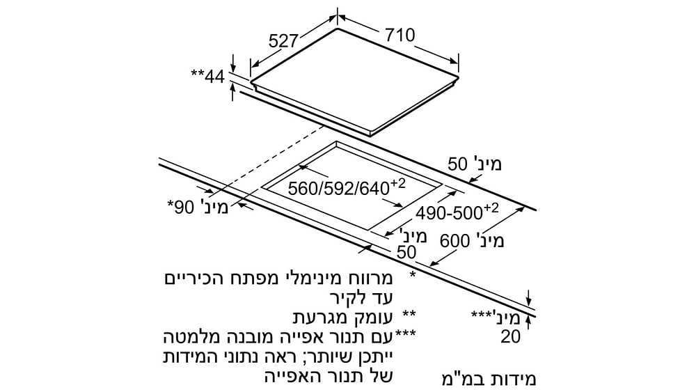 מוצרי חשמל - כיריים חשמל Bosch PKG775DB1Y בוש
