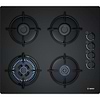 כיריים גז בוש Bosch POH6B6B10Y זכוכית שחורה 4 להבות עם מבער טורבו - 1190₪