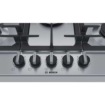 כיריים גז בוש 5 להבות Bosch PCQ7A5B90Y נירוסטה עם מבער טורבו