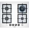 כיריים גז Bosch PPH6A2M20Y בוש זכוכית לבנה 4 להבות עם טורבו - 1872₪