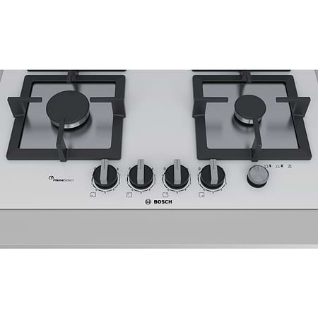 מוצרי חשמל - כיריים גז Bosch PPH6A2M20Y בוש זכוכית לבנה 4 להבות עם טורבו