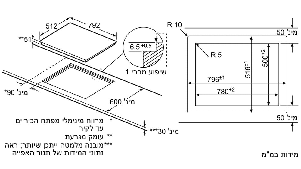 מוצרי חשמל - כיריים ‏חשמל Siemens ET801LMP1D סימנס