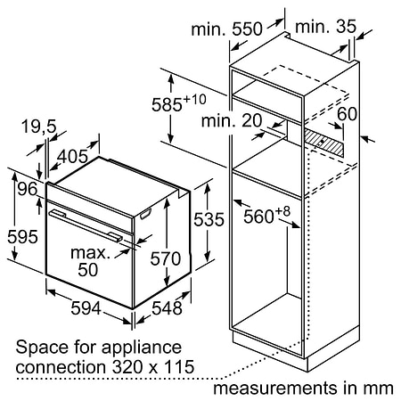 תנור בנוי פירוליטי Constructa CF3M78050Y - 2224₪
