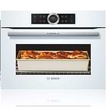 תנור בנוי משולב מיקרוגל לבן בוש Bosch CMG633BW1