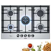 כיריים גז בוש 5 להבות Bosch PCQ7A5B90Y נירוסטה עם מבער טורבו