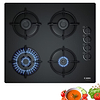 כיריים גז בוש Bosch POH6B6B10Y זכוכית שחורה 4 להבות עם מבער טורבו
