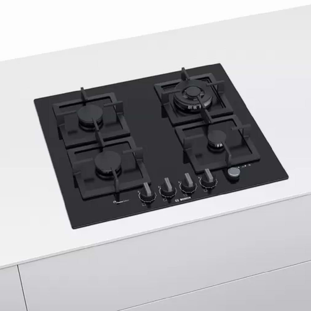 אחריות - כיריים גז בוש 4 להבות Bosch PPH6A6M25Y זכוכית שחורה עם מבער טורבו