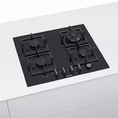 אחריות - כיריים גז בוש 4 להבות Bosch PPH6A6M25Y זכוכית שחורה עם מבער טורבו
