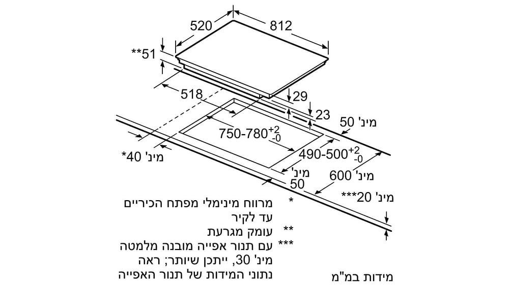 כיריים ‏אינדוקציה Siemens EX875LVC1E סימנס - 5290₪