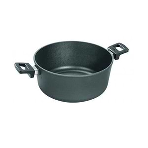 סיר עגול 20 אינדוקציה עם מכסה דגם Titanium Nowo מבית Woll