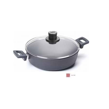 קסרול עגול 28 אינדוקציה עם מכסה דגם Titanium Nowo מבית Woll