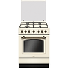 תנור משולב בעיצוב רטרו יוקרתי Sauter RUSTIC 7000C סאוטר בצבע קרם - 2590₪