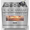 תנור 90 ס”מ משולב כיריים Sauter PRO5000 סאוטר תוצרת איטליה צבע נירוסטה