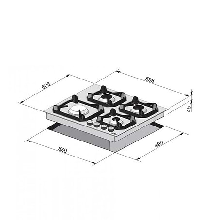 ‏כיריים גז Lofra HRBI6G0 לופרה - 2790₪