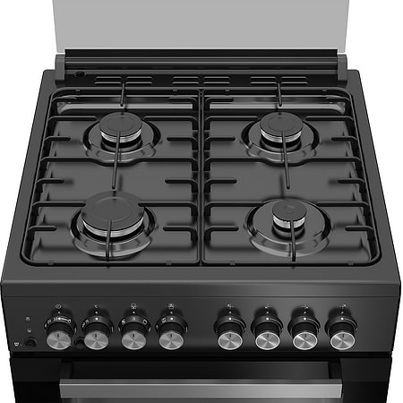 מוצרי חשמל - ‏תנור משולב כיריים דו תאי Beko KFDM62120DBDSL בקו