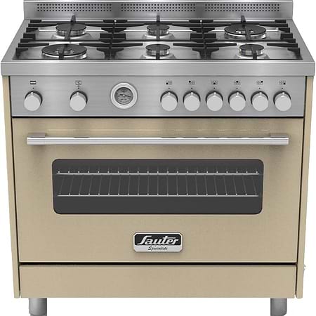תנור 90 ס”מ משולב כיריים Sauter PRO5000CR סאוטר | תוצרת איטליה צבע שמנת - 6370₪