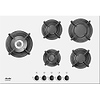 כיריים גז Sauter SHG755W סאוטר 5 להבות עם מבער טורבו זכוכית לבנה | תוצרת איטליה - 1690₪