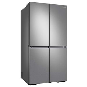 מקרר סמסונג 852 ליטר דגם RF82DG9621SR עם קיוסק מלא Samsung מקפיא תחתון 4 דלתות יבואן רשמי גימור כסוף