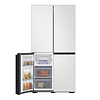 מק״ט מוצר  - מקרר 854 ליטר Samsung RF90A9015WH BESPOKE סמסונג 4 דלתות מקפיא תחתון זכוכית לבנה
