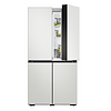 מקרר 854 ליטר Samsung RF90A9015WH BESPOKE סמסונג 4 דלתות מקפיא תחתון זכוכית לבנה