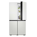 מקרר 854 ליטר Samsung RF90A9015WH BESPOKE סמסונג 4 דלתות מקפיא תחתון זכוכית לבנה