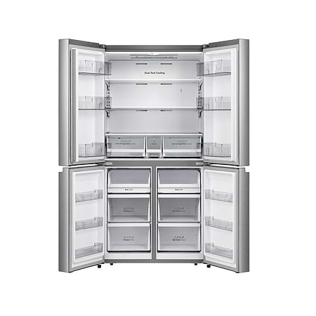 מקרר הייסנס ‏606 ‏ליטר Hisense דגם RQ72SK ‏מקפיא תחתון 4 דלתות גימור נירוסטה - 6790₪