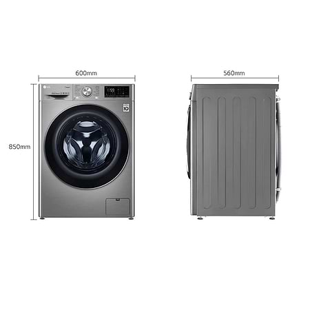 מכונת כביסה 10.5 ‏ק”ג LG F16107WDE פתח חזית משולבת מייבש כביסה