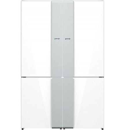 מקרר 4 דלתות 612 ליטר gorenje NRK612ORAW גורניה | זכוכית לבנה