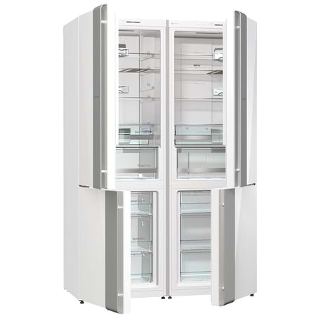 מקרר 4 דלתות 612 ליטר gorenje NRK612ORAW גורניה | זכוכית לבנה