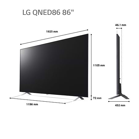 טלוויזיה LG 86QNED866QA 4K ‏86 ‏אינטש | שלוש שנות אחריות VIP - 10750₪