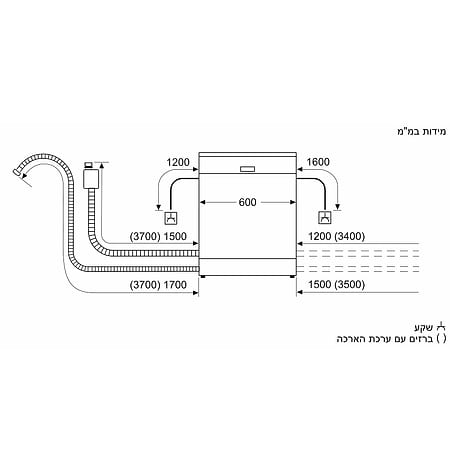 מדיח כלים ‏רחב Constructa CG5SW00HAD קונסטרוקטה | תוצרת גרמניה - 2797₪
