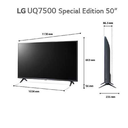 מק״ט מוצר  - טלוויזיה LG 50UQ75006LG 4K ‏50 ‏אינטש
