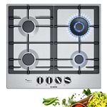 כיריים גז 4 להבות Bosch PCH6A5B95Y בוש נירוסטה עם מבער טורבו