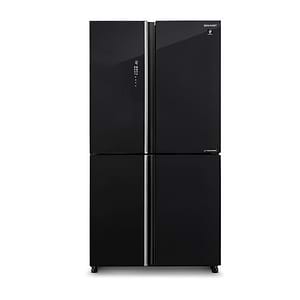 מקרר ‏525 ‏ליטר Sharp SJ8590BK שארפ 4 דלתות מקפיא תחתון זכוכית שחורה
