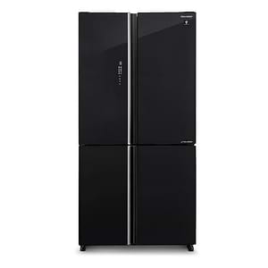 מקרר ‏572 ‏ליטר Sharp SJ8960BK שארפ 4 דלתות מקפיא תחתון זכוכית שחורה