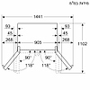 מקרר 573 ליטר Bosch KFF96PIEP בוש 3 דלתות מקפיא תחתון נירוסטה