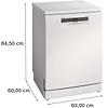 מדיח כלים רחב בוש Bosch SMS4ECW28E עם פתיחה אוטומטית גימור לבן תוצרת גרמניה - 4190₪